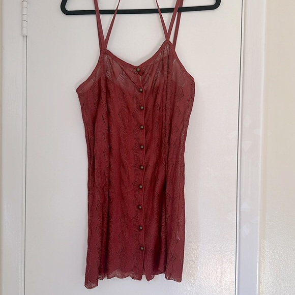 NWOT Free People Sheer Button Down Tunic Dress - Picture 3 of 5